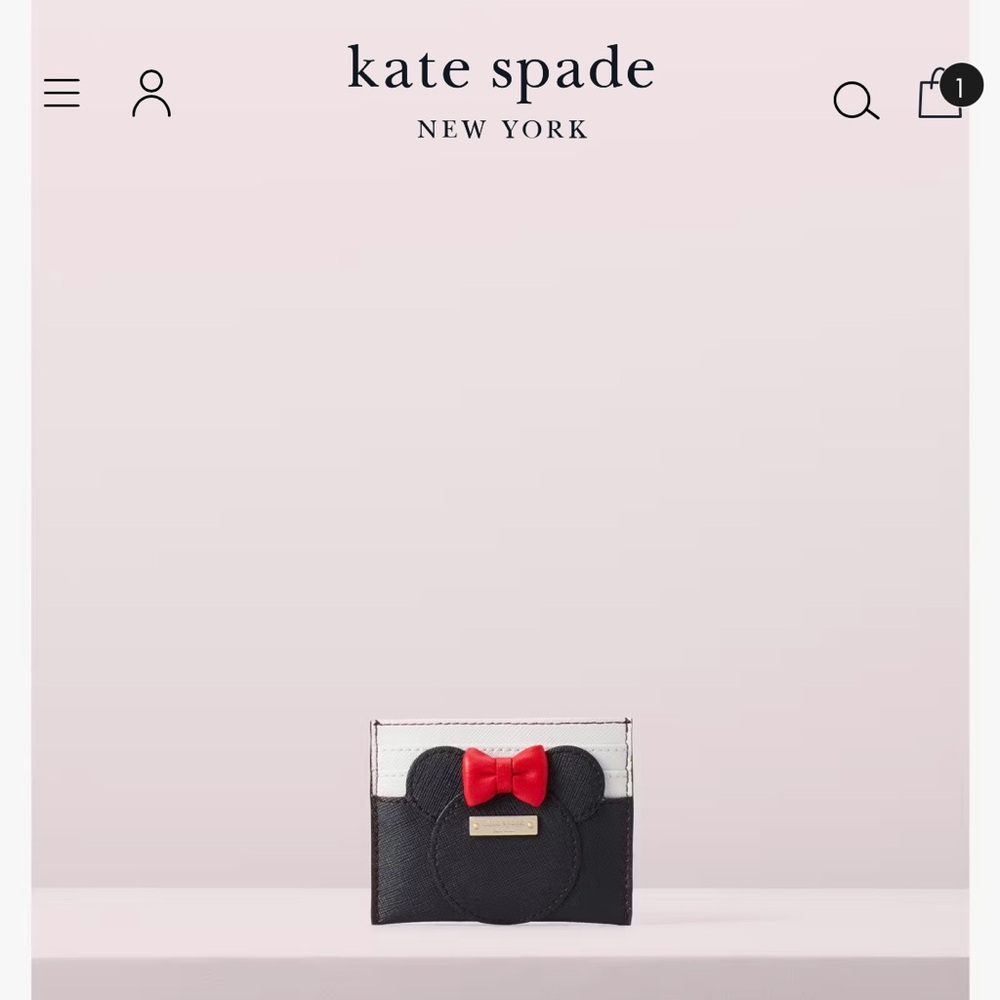Kate Spade X Disney Minnie Mouse card holder. NWT
